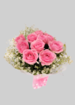 Classic Pink Rose Basket